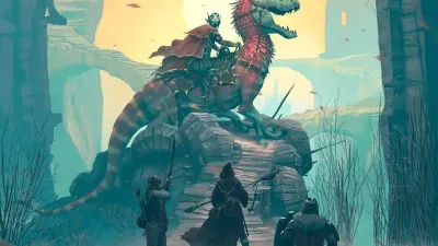 A Windswept Scene - Forbidden Lands tabletop RPG module cover art for OZ ORC Adelaide