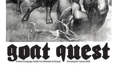 Goatquest 2 - Elfmaids & Octopi tabletop RPG module cover art for OZ ORC Adelaide