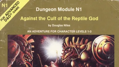 N1: Against the Cult of the Reptile God: The Swamp Dungeon - Basic Fantasy Role-Playing Game tabletop RPG module cover art for OZ ORC Adelaide